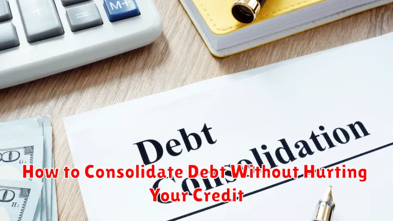 How to Consolidate Debt Without Hurting Your Credit